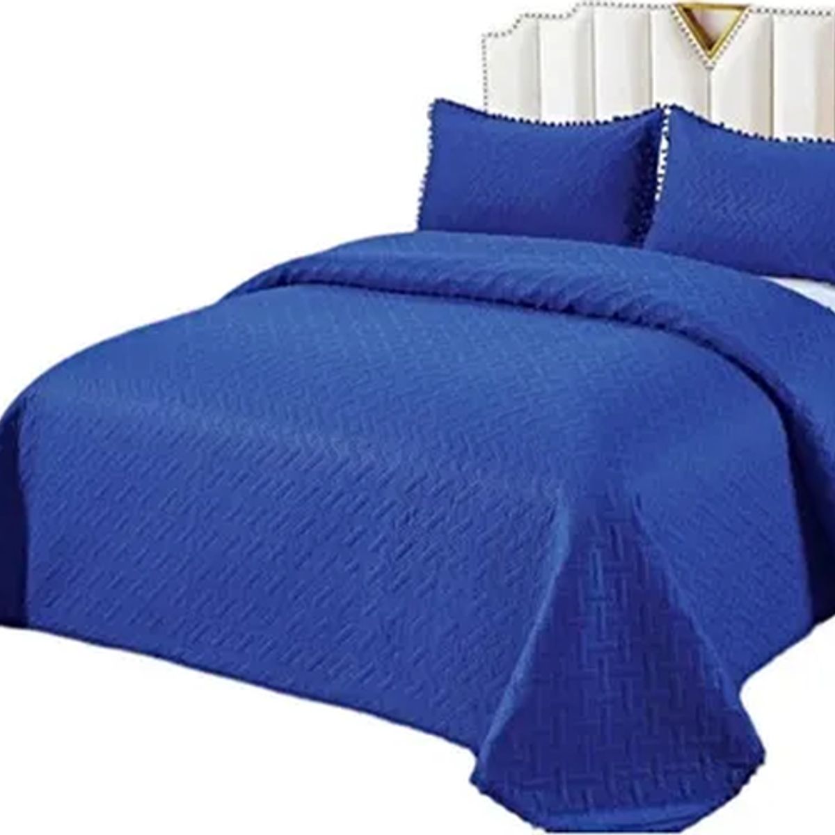 GENERICO - Cubrecama quilt verano pompones king super king cs2