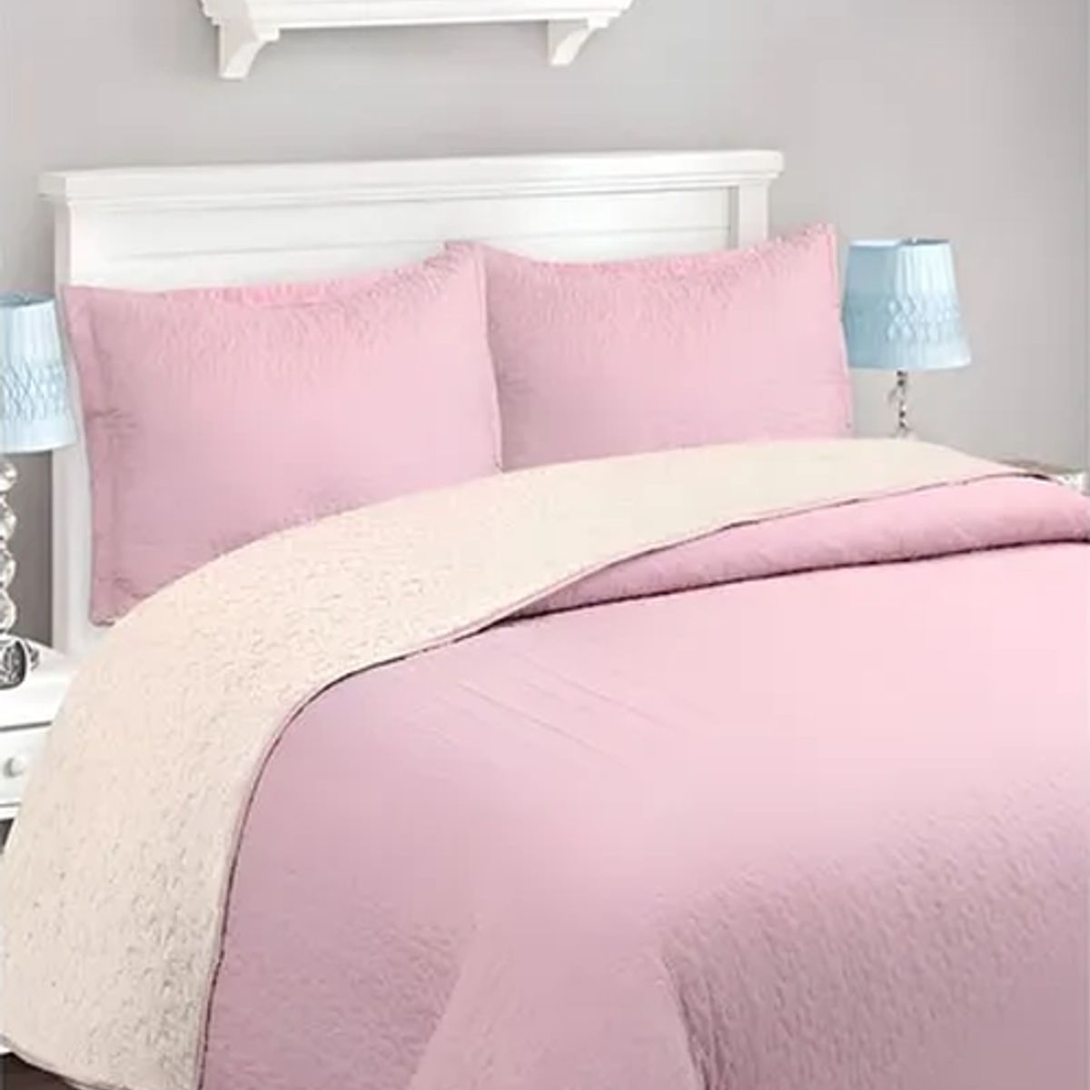 GENERICO - Cubrecama quilt sherpa 2 plazas 200x230 19