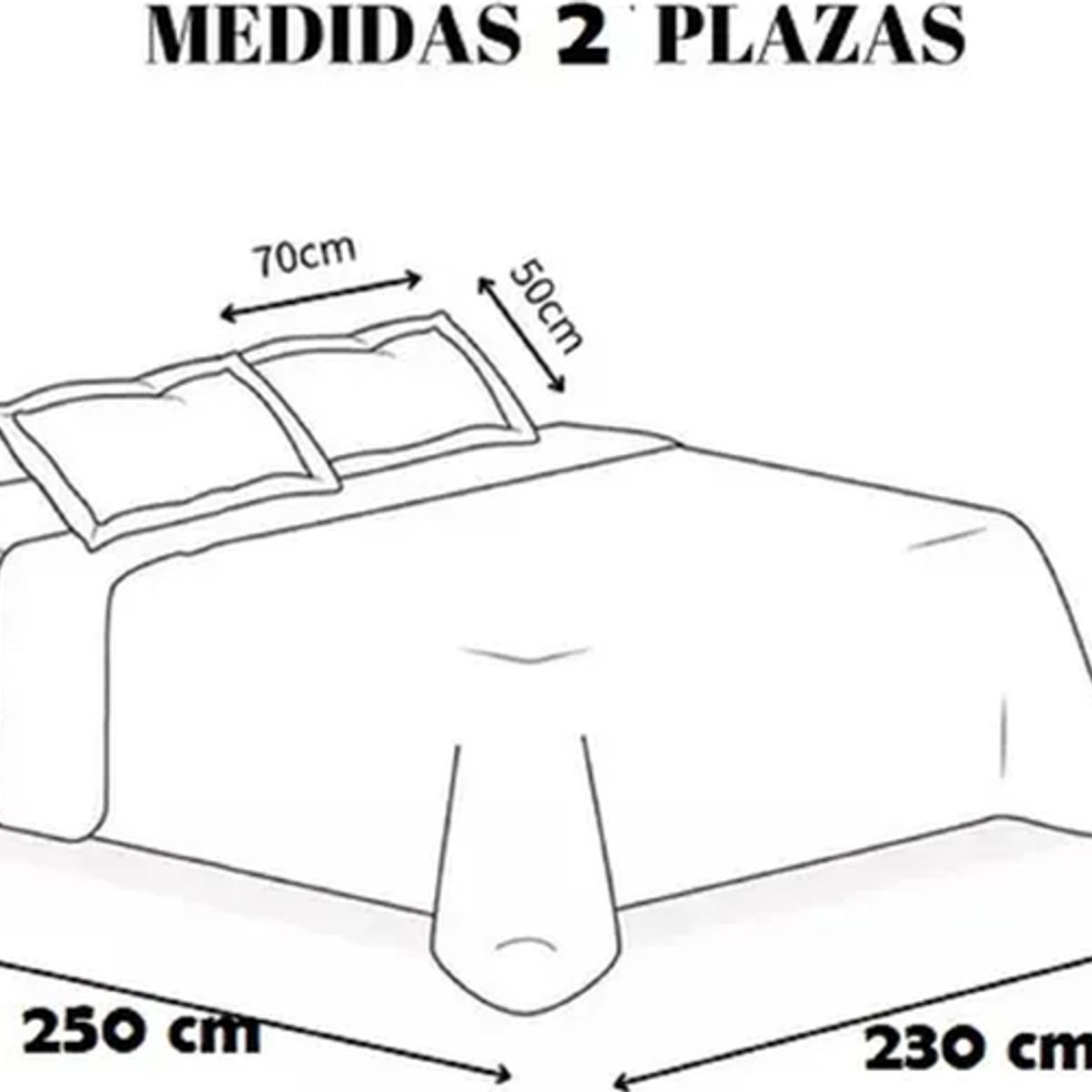GENERICO - Cubre cama sherpa polar 2 plazas unicolor
