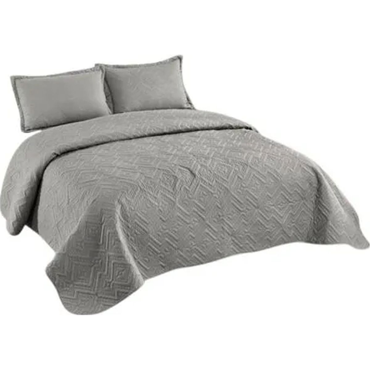 GENERICO - Cubrecama verano 2 plazas quilt sólido