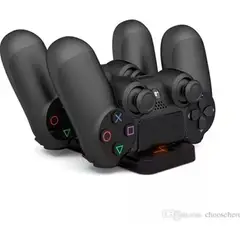 GENERICO - Soporte De Doble Cargador Para Mando Y Palanca Dual shock De Ps4
