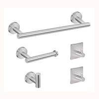 Set de 5 accesorios de baño acero inoxidable