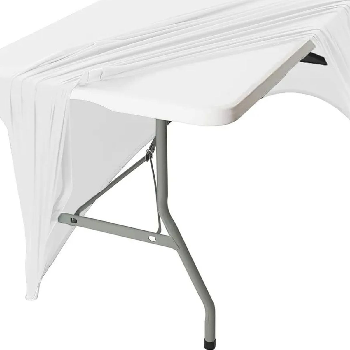GENERICO - Funda mantel spandex 180x75x75 para evento blanco liso