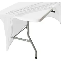 GENERICO - Funda mantel spandex 180x75x75 para evento blanco liso