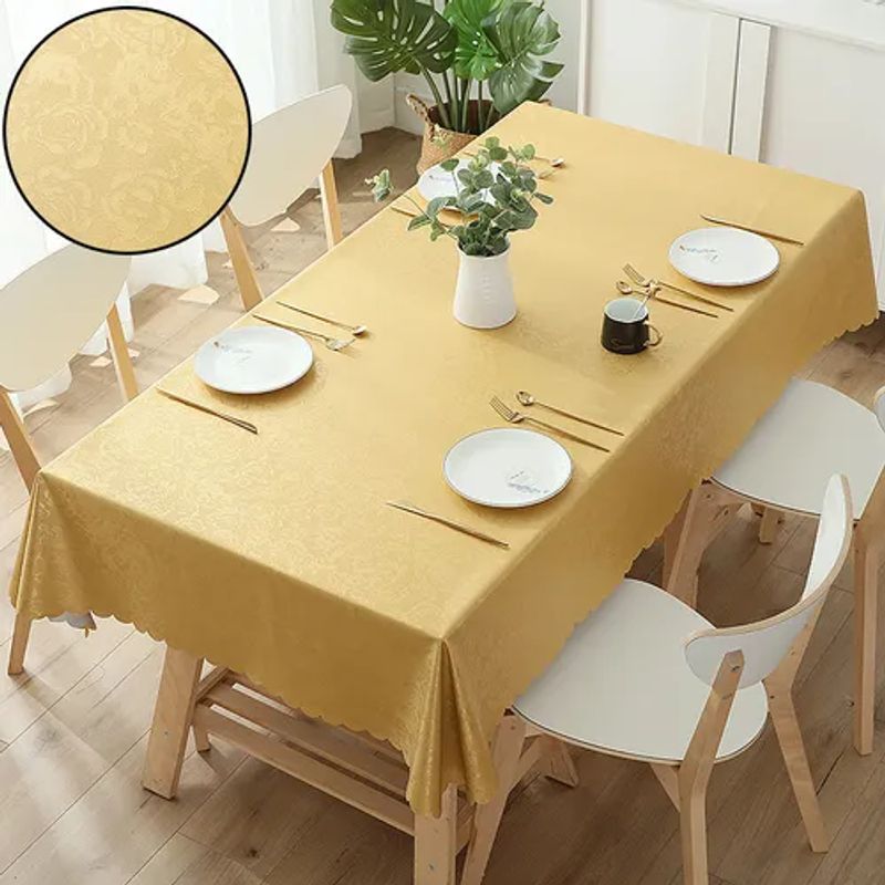 GENERICO - Mantel redondo 180x180 mostaza