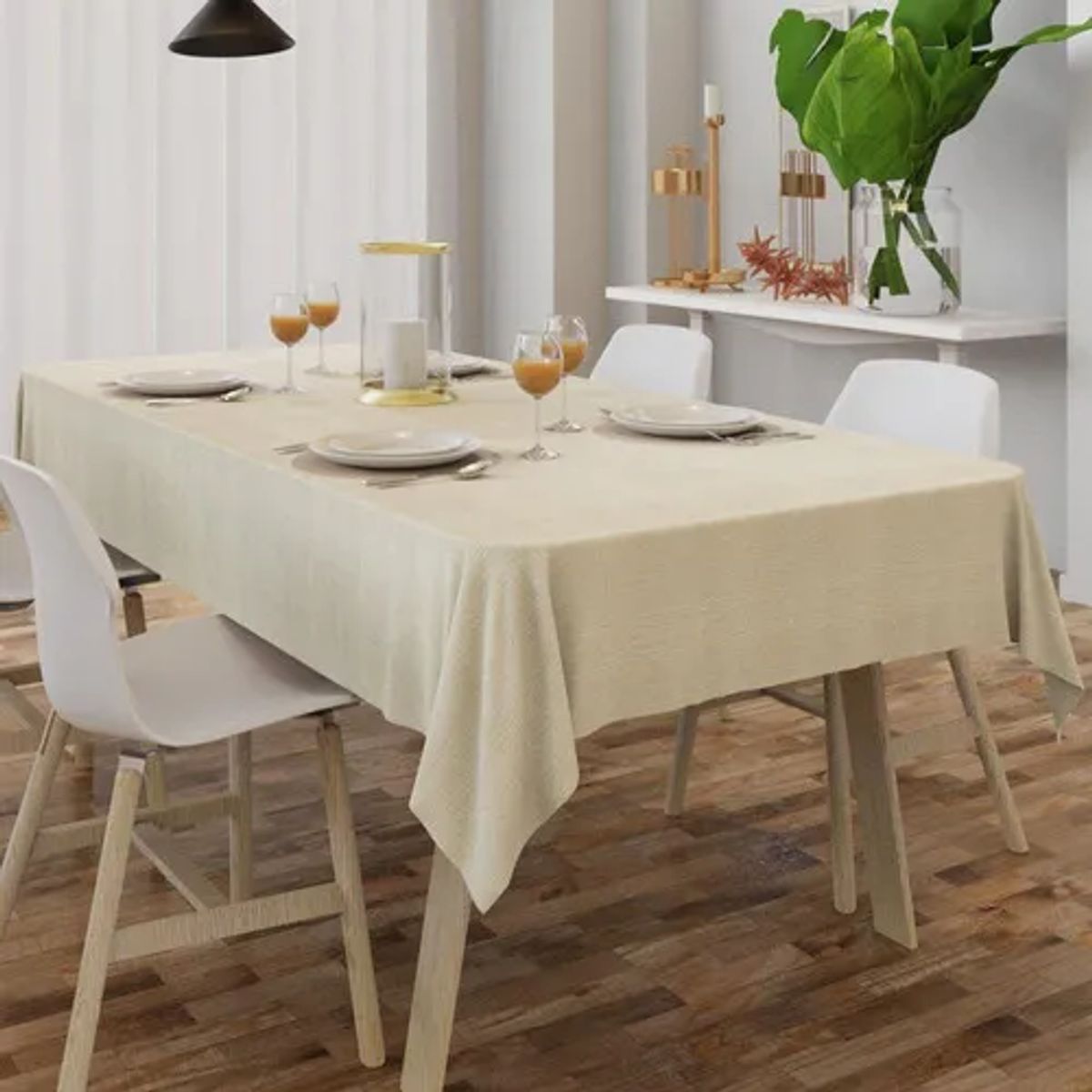 GENERICO - Mantel redondo 180x180 crudo