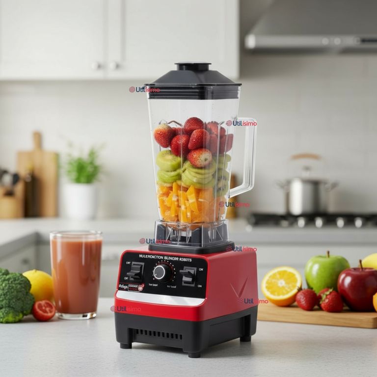 Licuadora Juguera Multifuncional 5500W Jarra Plástico+Mango Triturador