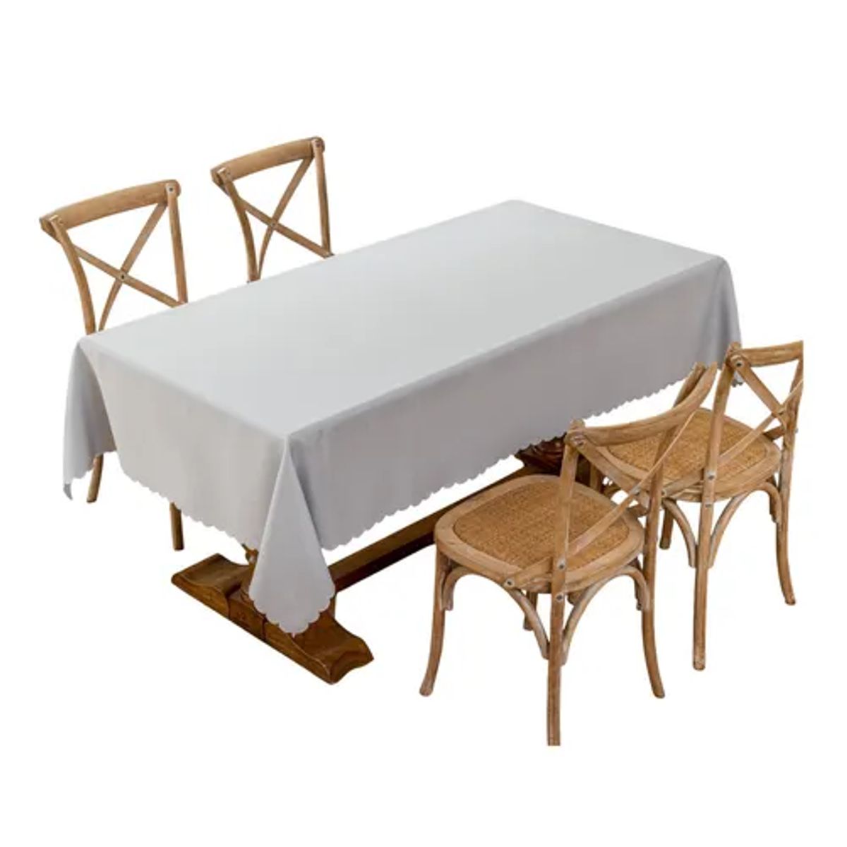 GENERICO - Mantel rectangular tela 140x220 gris