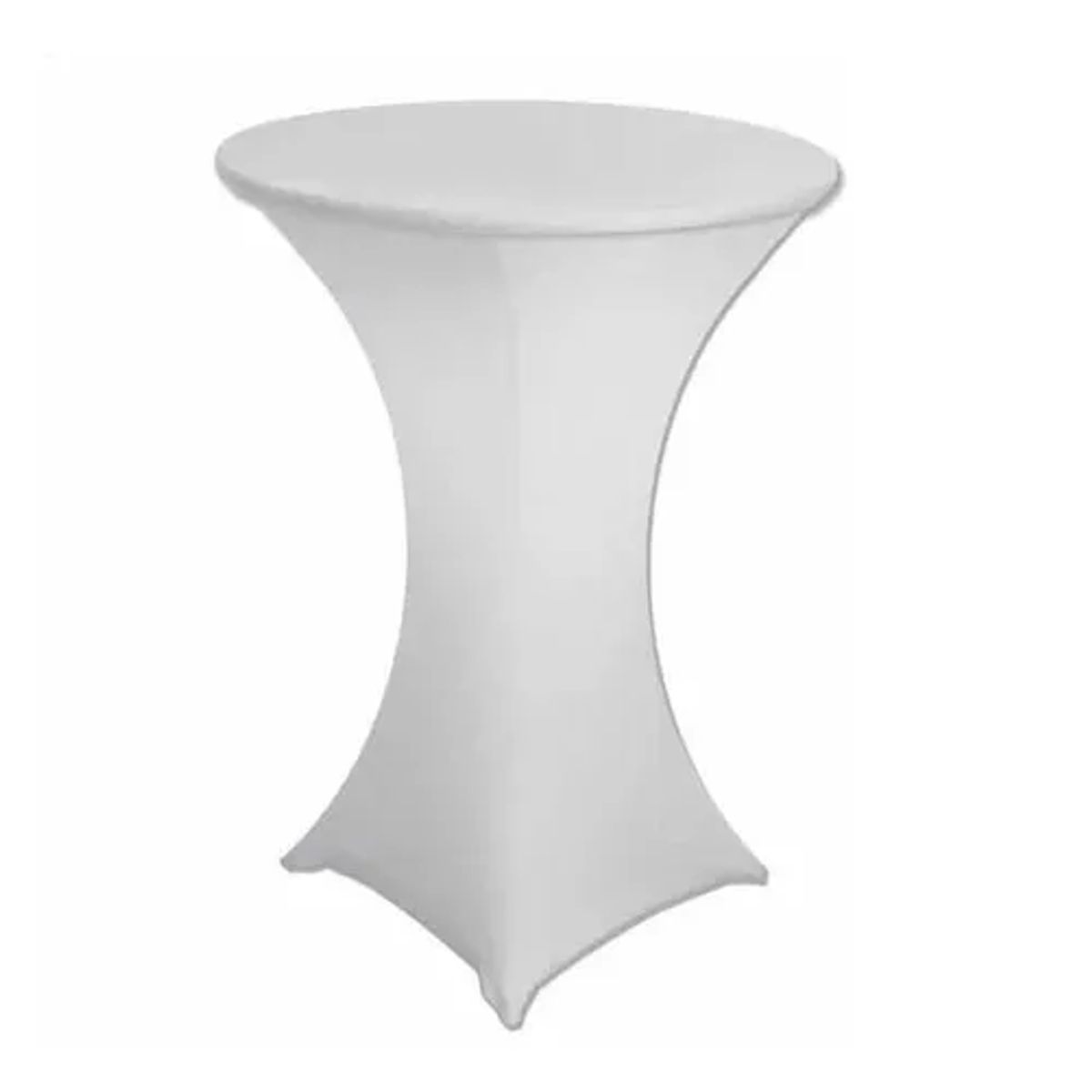 GENERICO - Mantel spandex redondo 80x110 blanco