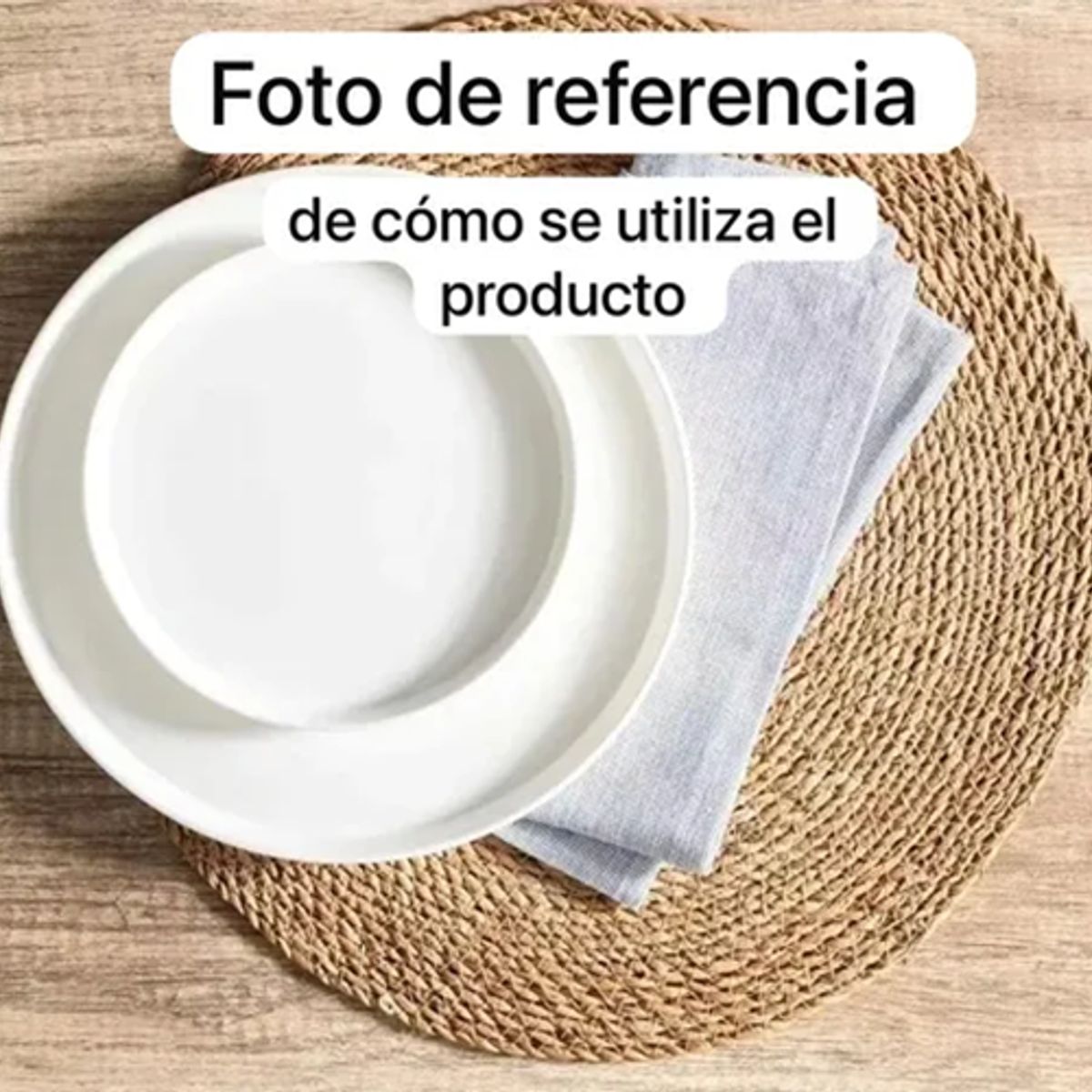 GENERICO - Individuales yute rústico marrón 30cm