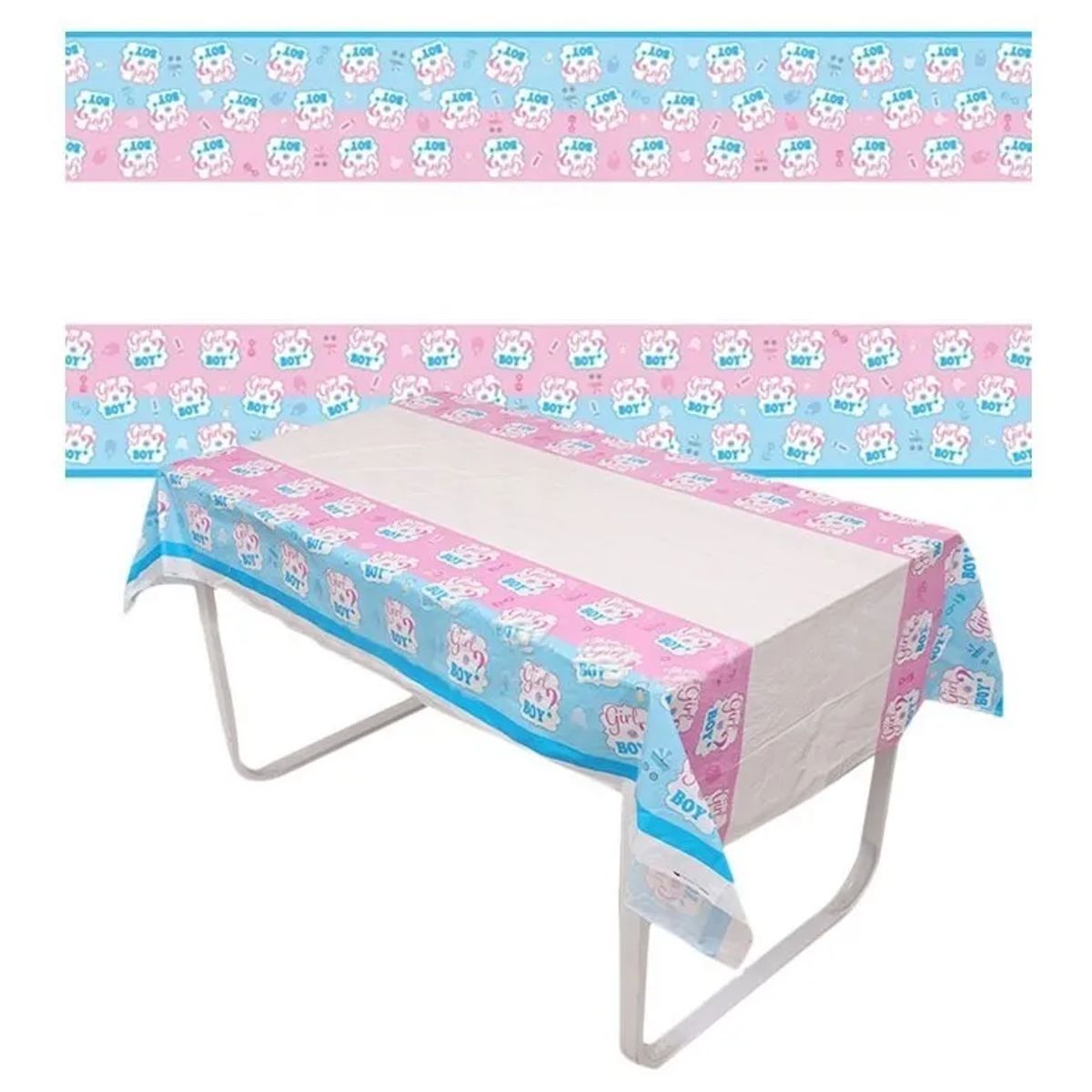 GENERICO - Mantel plástico rectang. motivo girl or boy