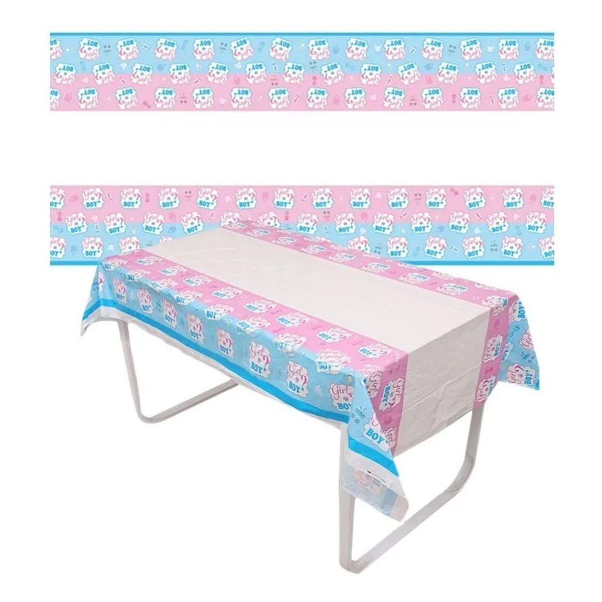 GENERICO - Mantel plástico rectang. motivo girl or boy