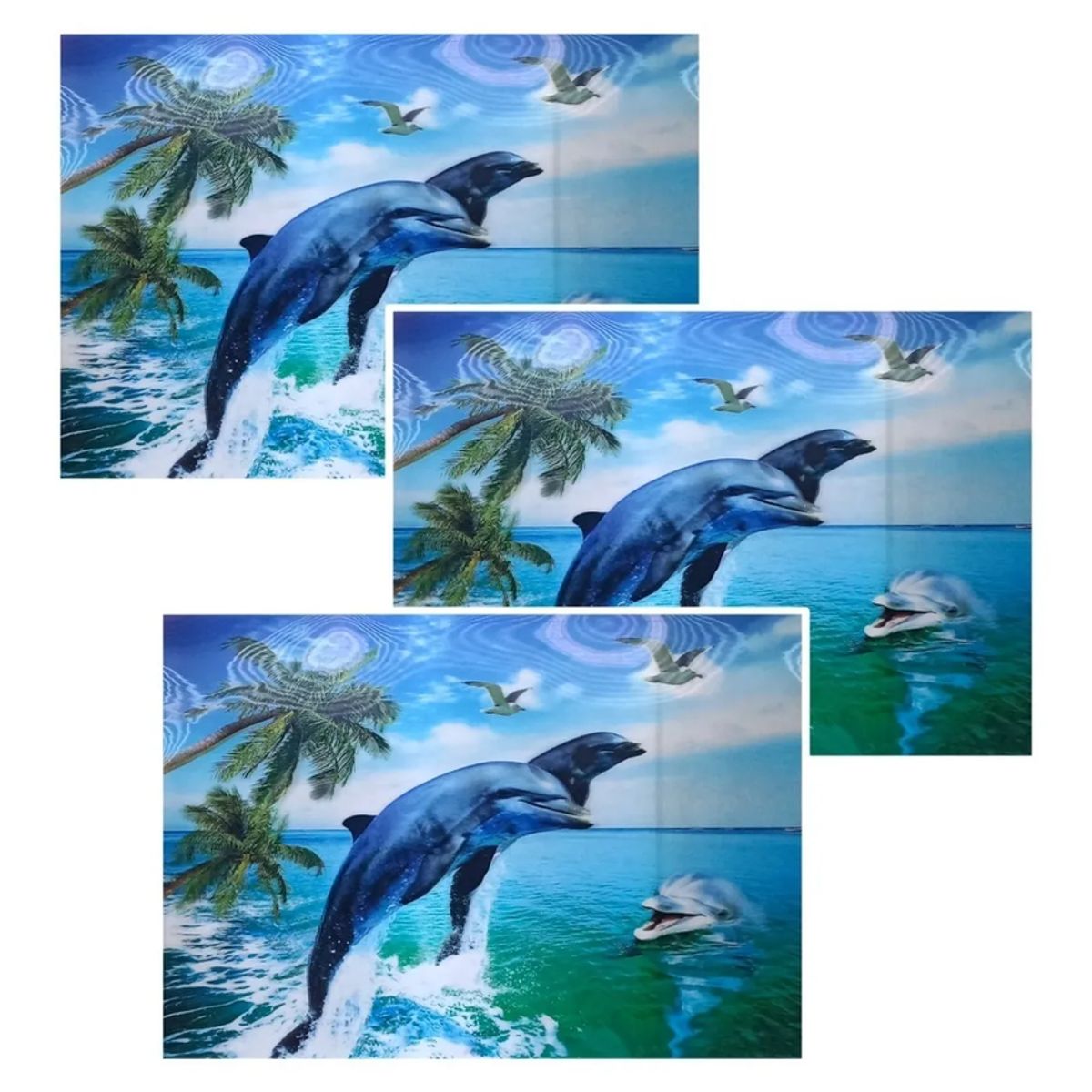 GENERICO - Pack 6 individuales impermeables 35x50cm 3d