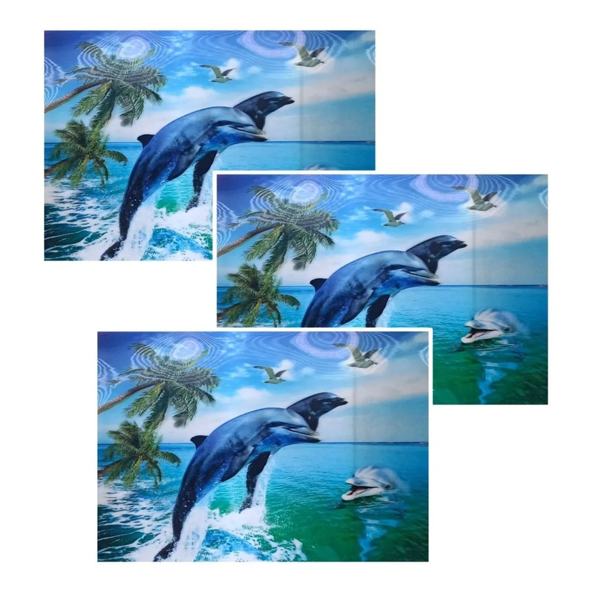 GENERICO - Pack 6 individuales impermeables 35x50cm 3d