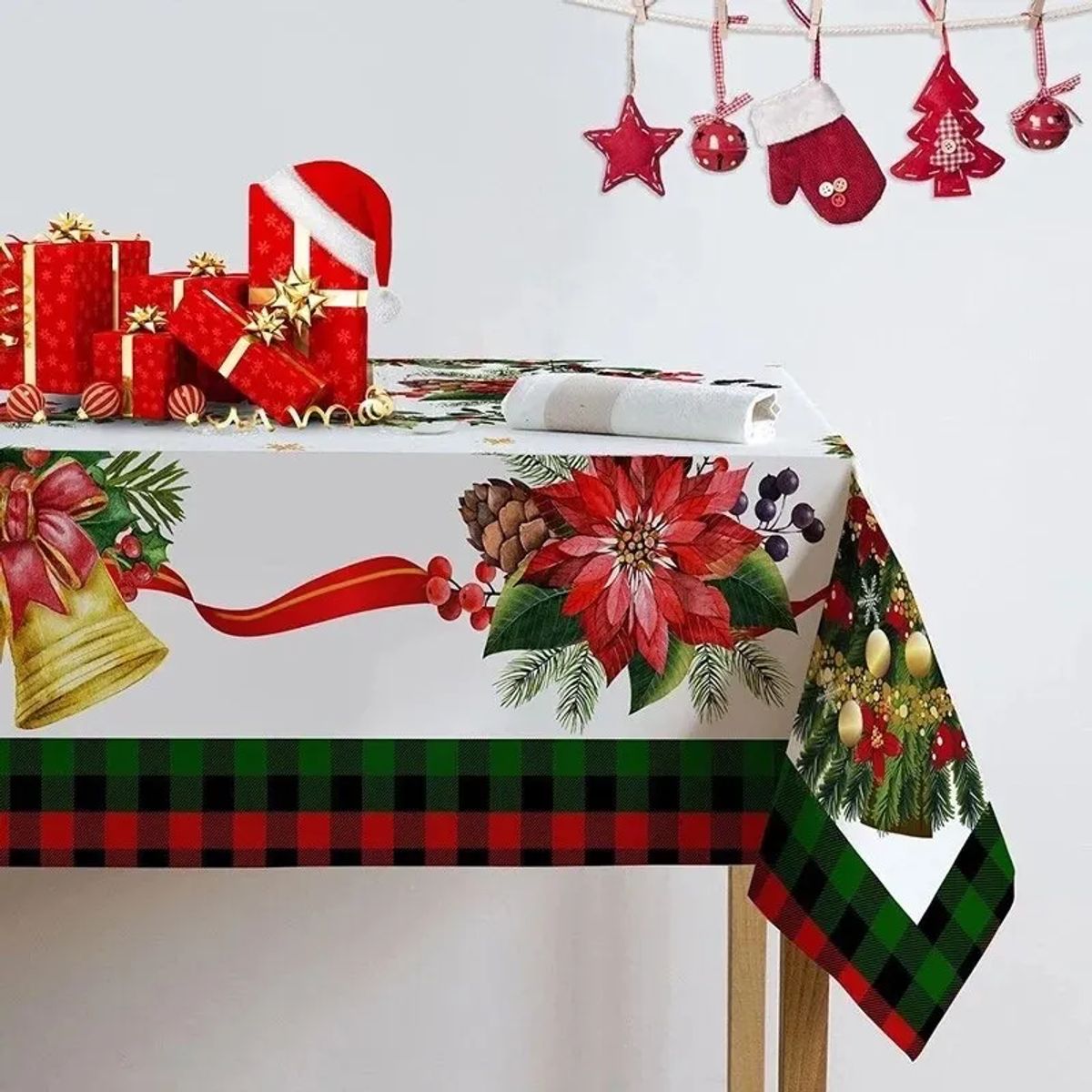 GENERICO - Mantel navideño rectangular 150x220cm