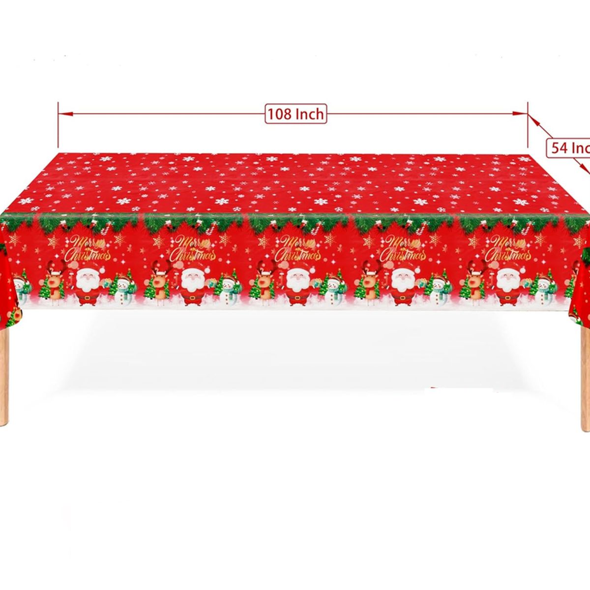 GENERICO - Mantel navideño plástico 137x274cm