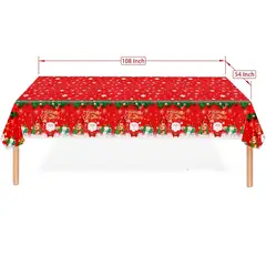 GENERICO - Mantel navideño plástico 137x274cm
