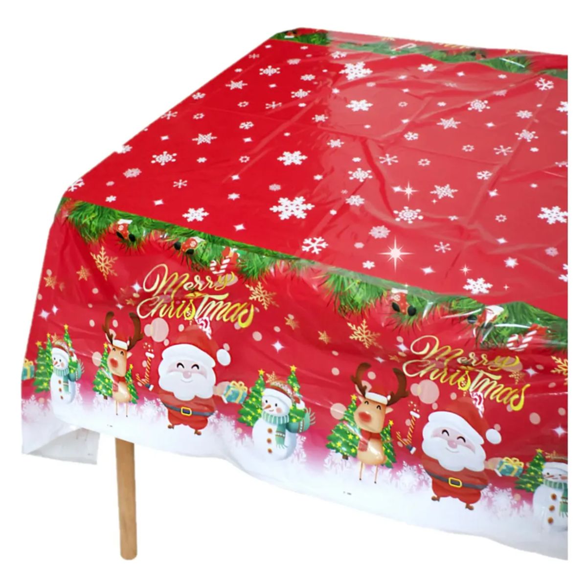 GENERICO - Mantel navideño plástico 137x274cm