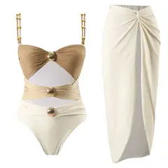 VELVET - Traje de Baño de Dos Piezas Palolem Beige Mujer