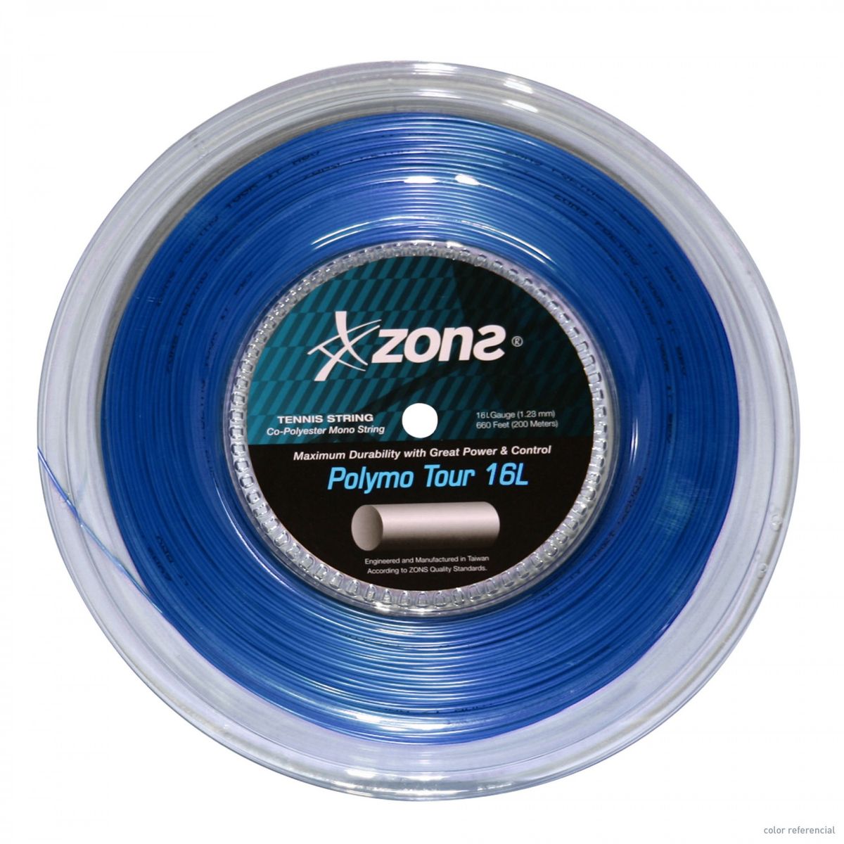 ZONS - CUERDA DE TENIS ZONS POLYMO TOUR 16L/1.28MM DARK BLUE 200 MT