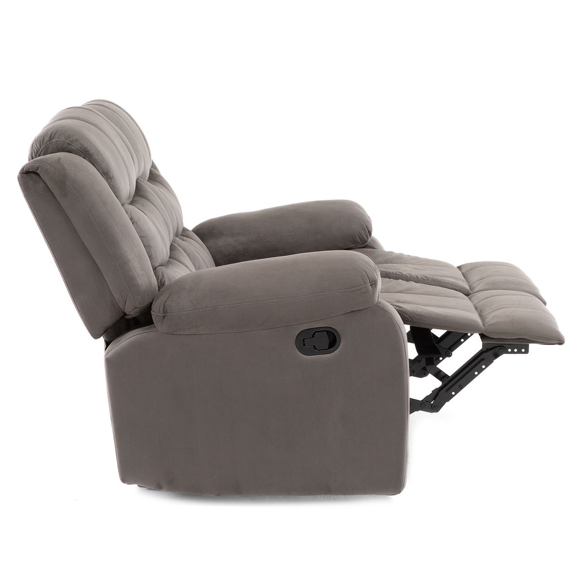 DANIELS - Sofá 2 Cuerpos Reclinable Tradicional Norman Gris Elephant 2011LGR