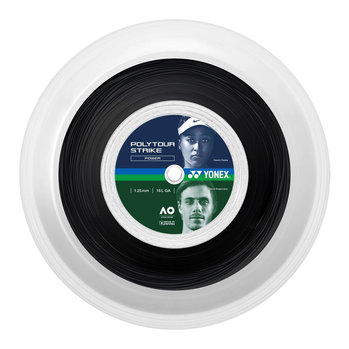 YONEX - CUERDA TENIS YONEX POLY TOUR STRIKE 16L/1.25MM NEGRA 200 MT