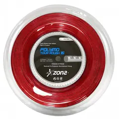 ZONS - CUERDA DE TENIS POLYMO TOUR ROUGH 16L/1.30MM ROJA 200 M