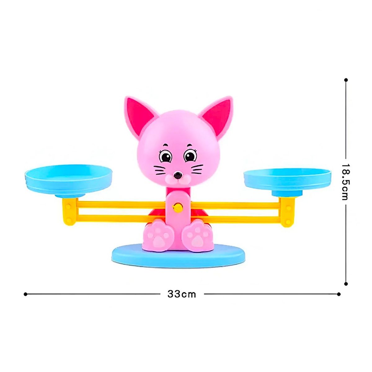 A - Juego Didáctico para Niños Modelo Balanza Gato Rosado niños
