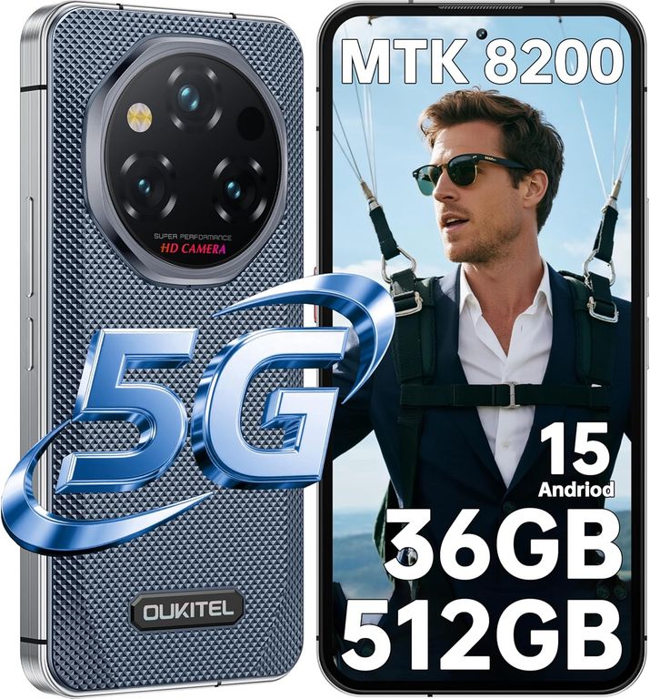 WP210 5G Celular 36GB+512GB 8800mAh 108MP Android 15 Smartphone