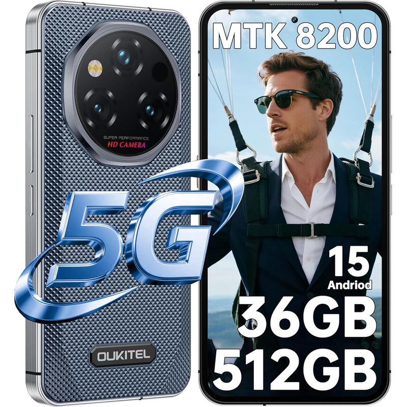 OUKITEL - OUKITEL WP210 5G Celular 36GB+512GB 8800mAh 108MP Android 15 Smartphone