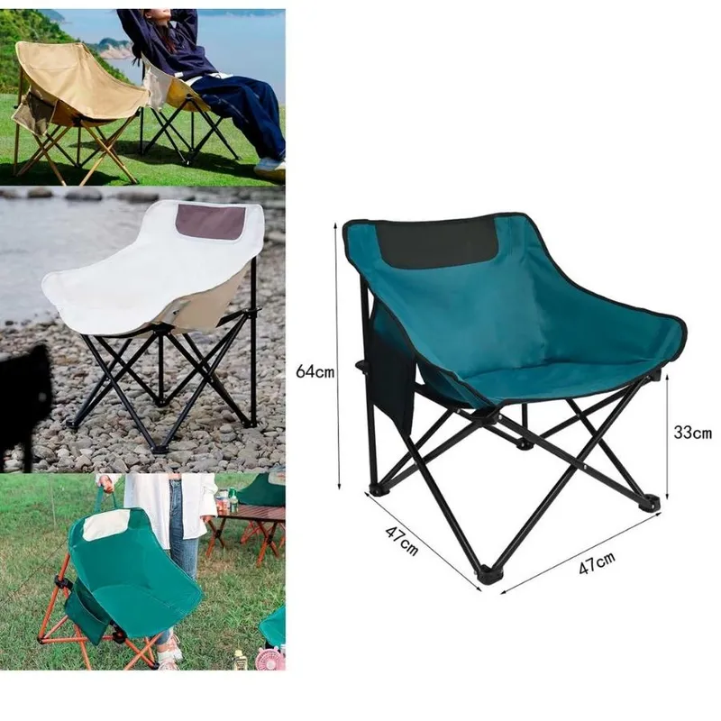 GENERICO - Silla Plegable Camping Portátil con Bolsa de Transporte