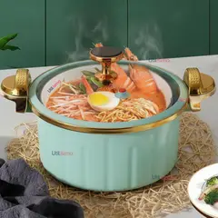 LINE - Olla de Micro Presión Esmalte Antiadherente Capacidad 12L Color Azul