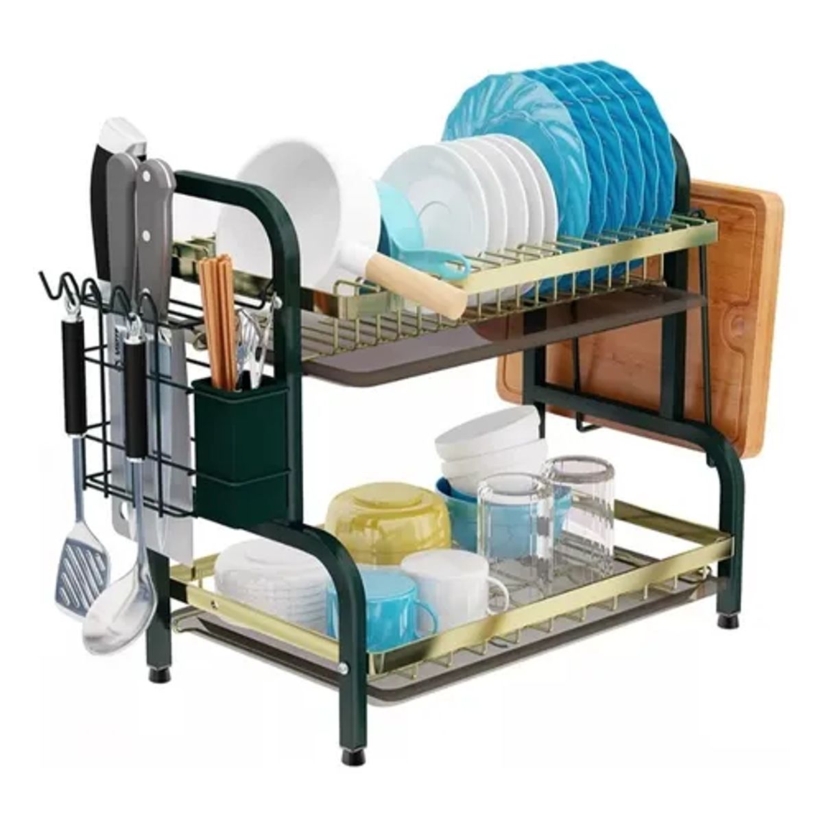 GENERICO - Rack escurridor cocina platos 2 niveles