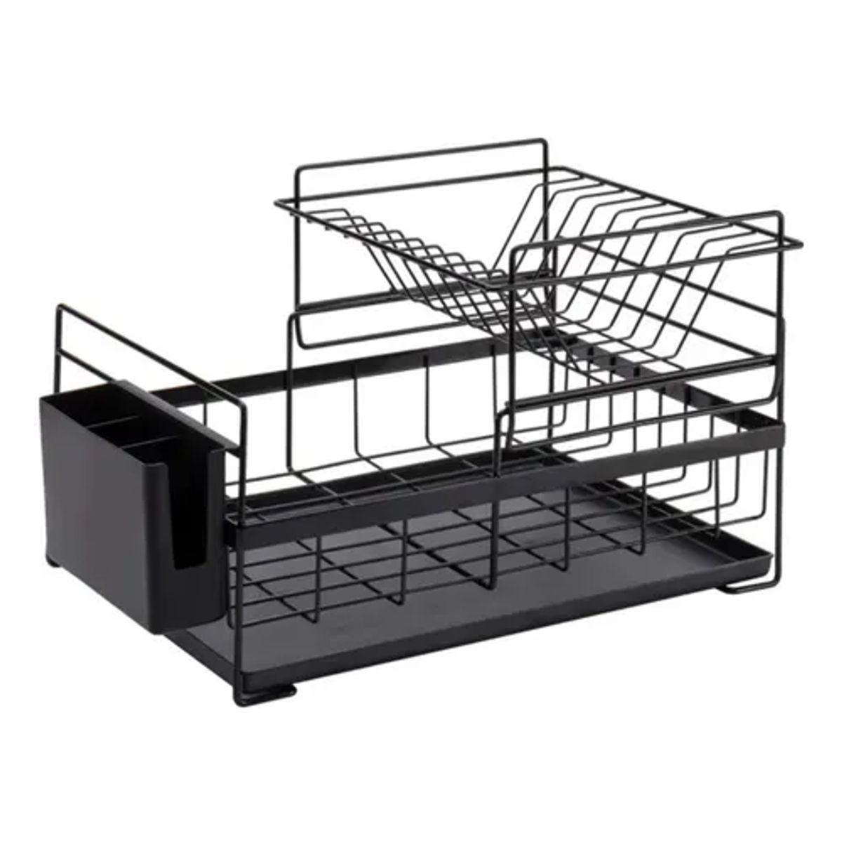 GENERICO - Escurridor loza 2 niveles metal color negro