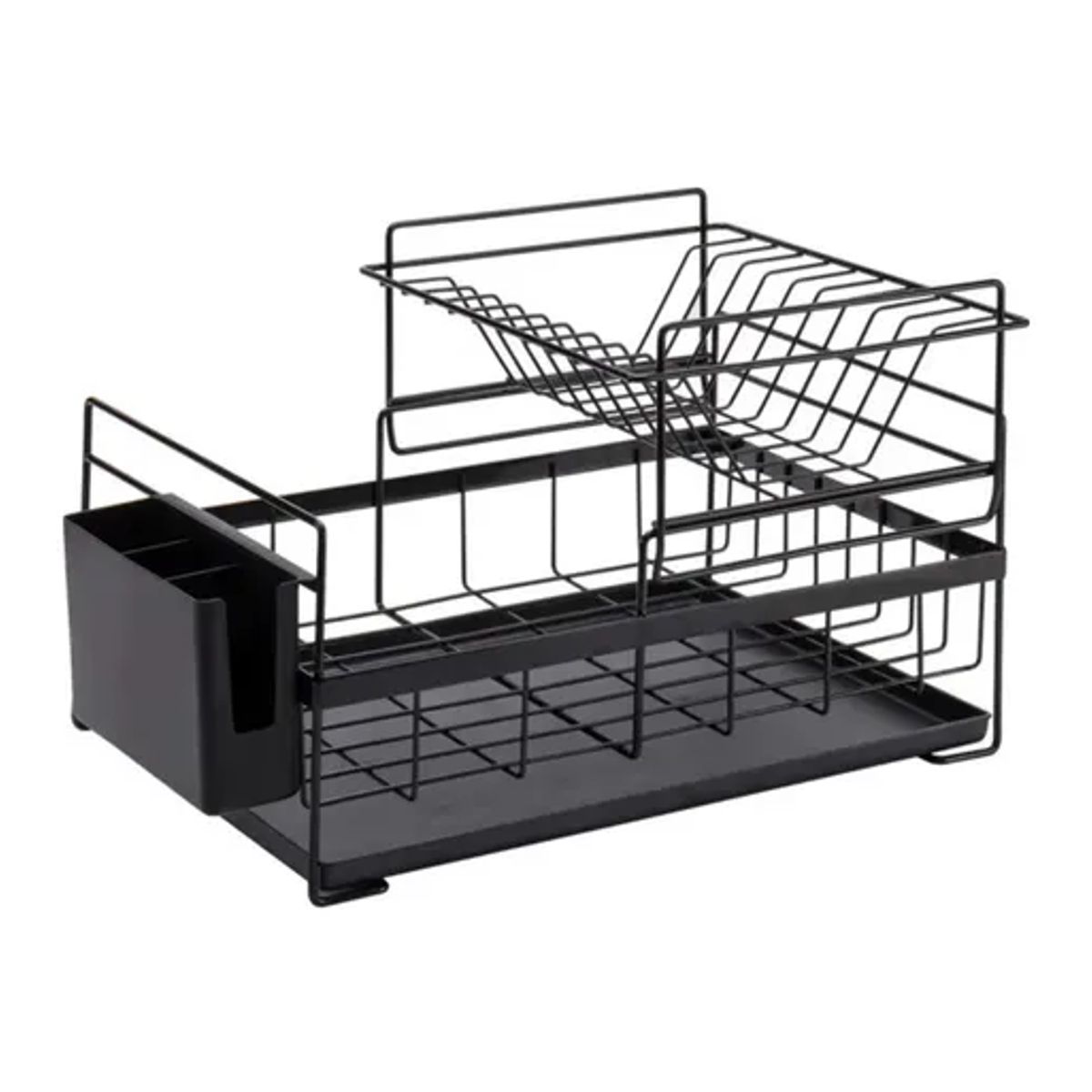 GENERICO - Escurridor loza 2 niveles metal color negro
