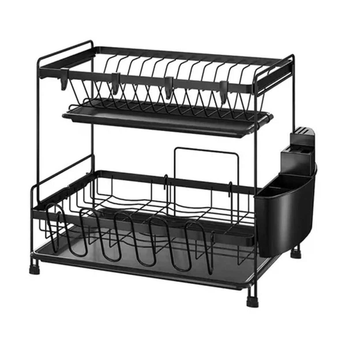 GENERICO - Escurridor loza 2 niveles cocina color negro 802-2