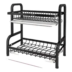 GENERICO - Escurridor platos 2 niveles desmontable loza rack