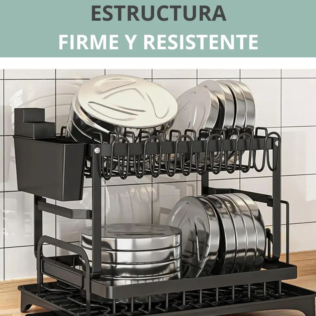 GENERICO - Escurridor platos lujoso organizador 2 niveles