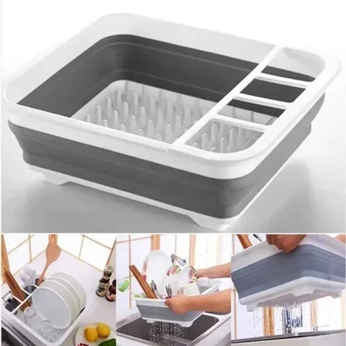 GENERICO - Escurridor platos organizador plegable cocina