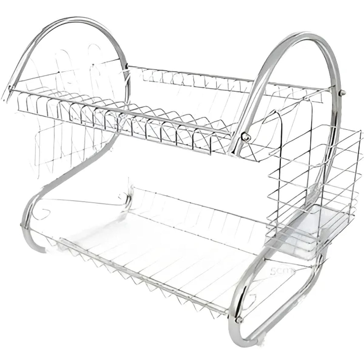 GENERICO - Secaplatos 2 pisos aluminio inoxidable