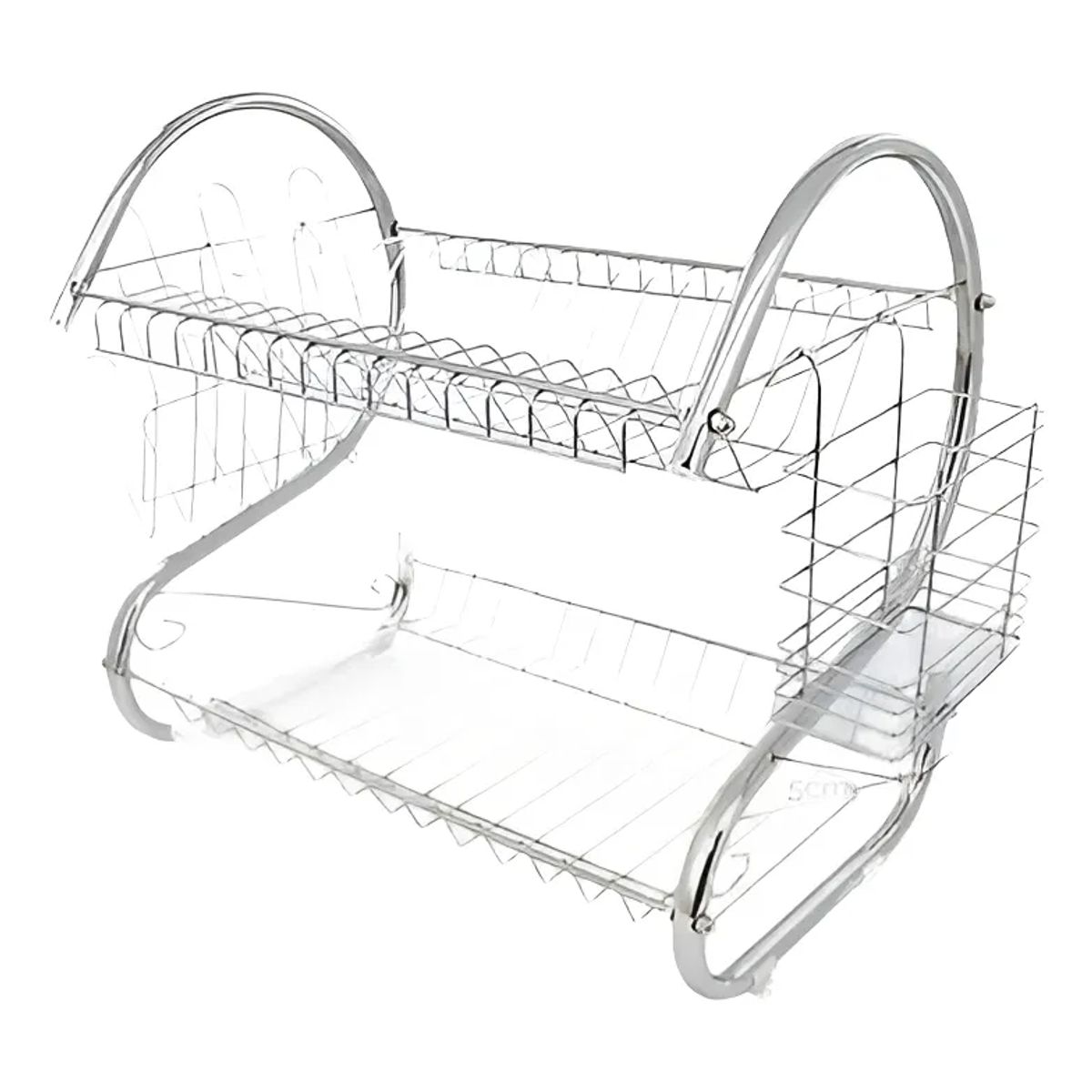 GENERICO - Secaplatos 2 pisos aluminio inoxidable