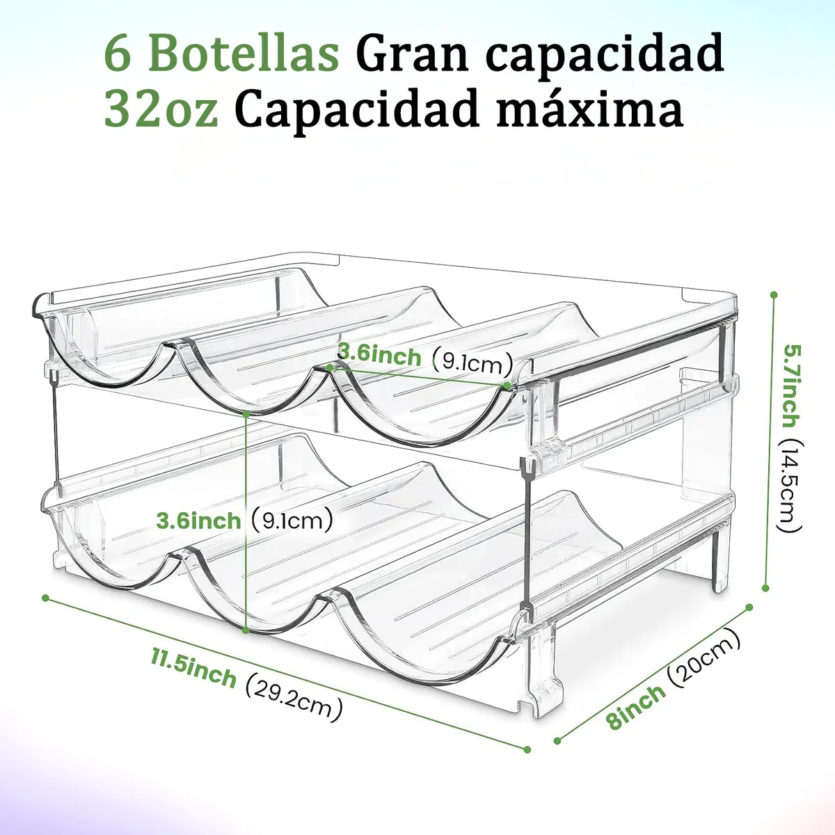 WELDMON - Organizador doble de botellas acrílico