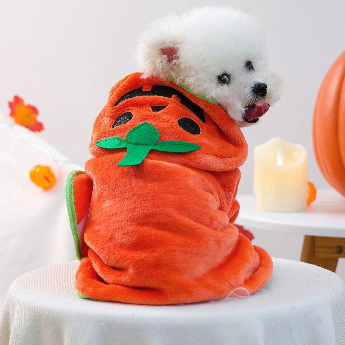 VATYERTY - Disfraz de Perro - Chaleco Naranjo de Calabaza XL