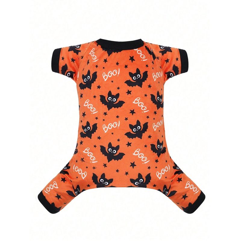 VATYERTY - Disfraz de Perro - Pijama Murciélagos, Negro y Naranjo L