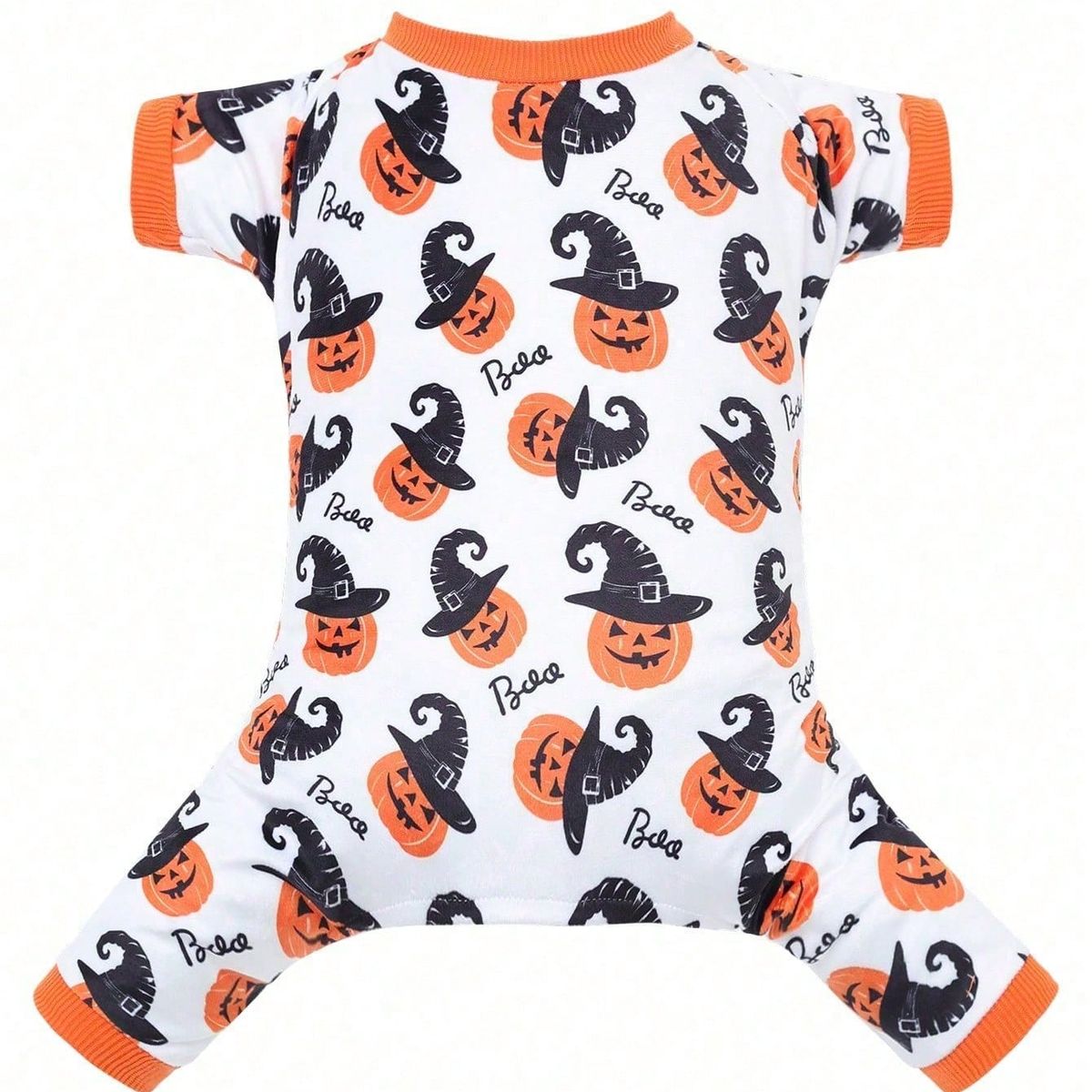 VATYERTY - Disfraz de Perro - Pijama Calabazas, Blanco y Naranjo 2XL