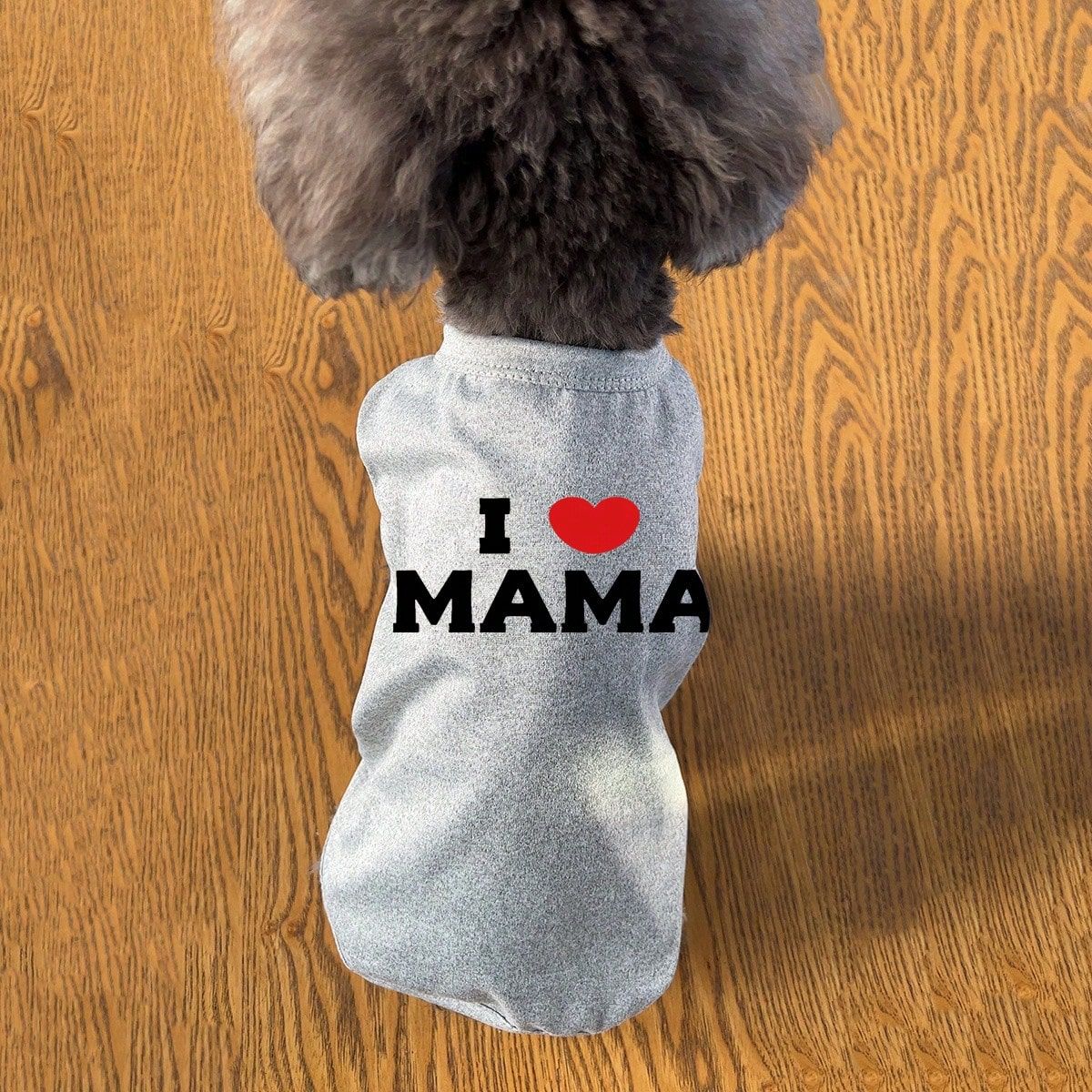 VATYERTY - Chaleco de Perro Gris I Love Mama S