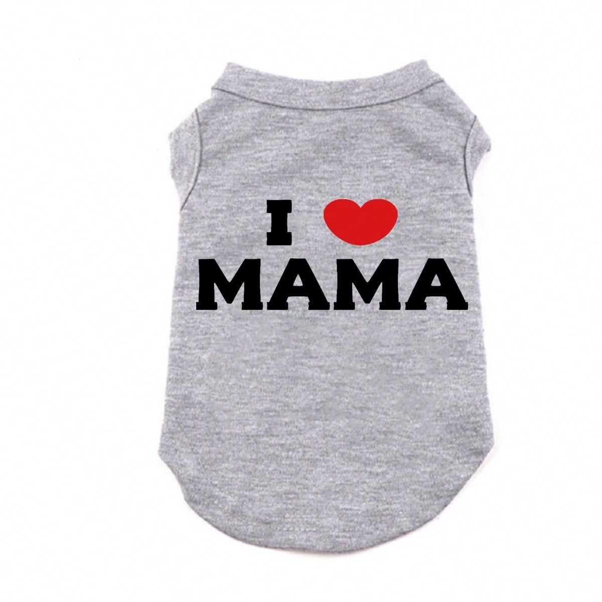 VATYERTY - Chaleco de Perro Gris I Love Mama XL