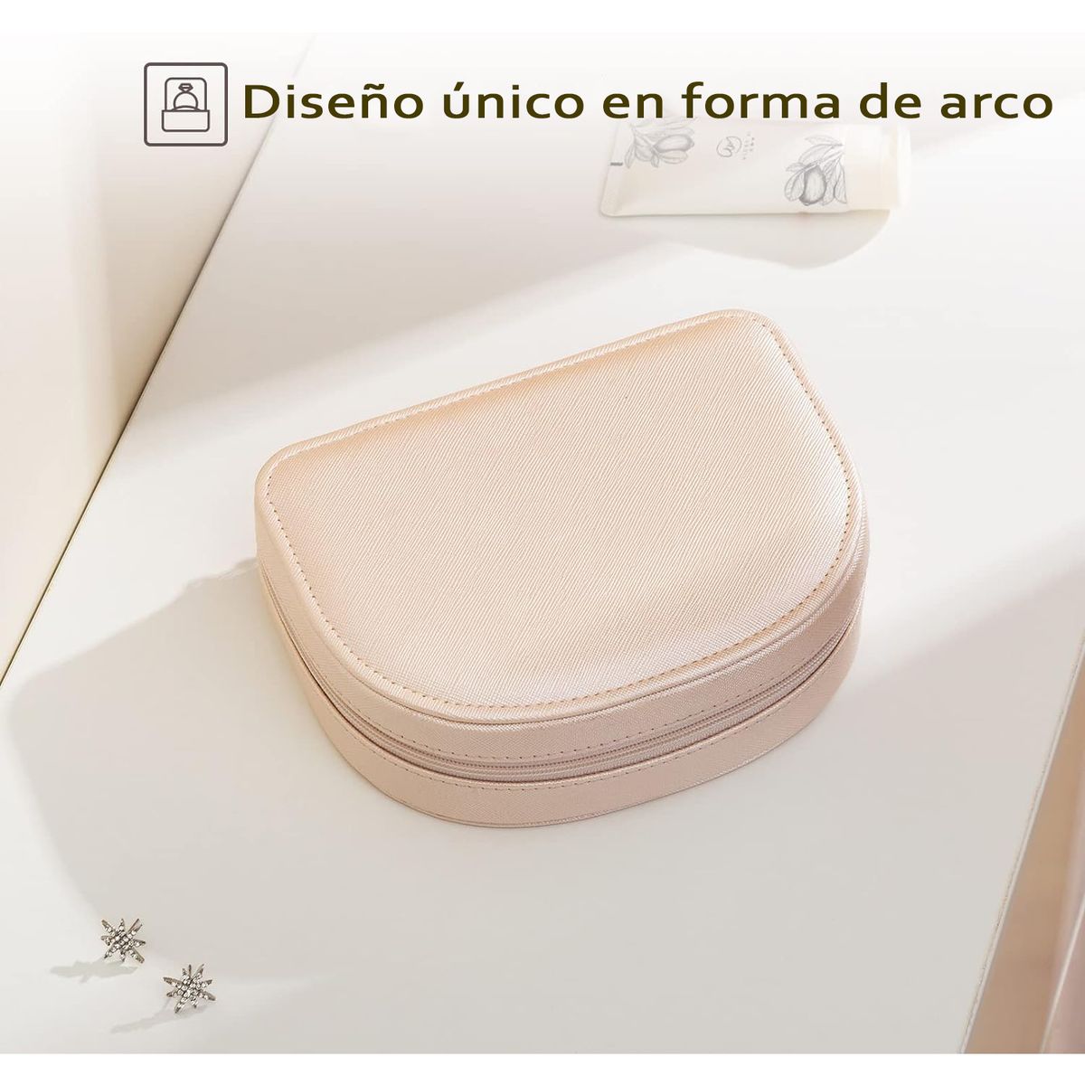 WELDMON - Joyero Organizador Espejo Portátil Caja Joyas-rosa…