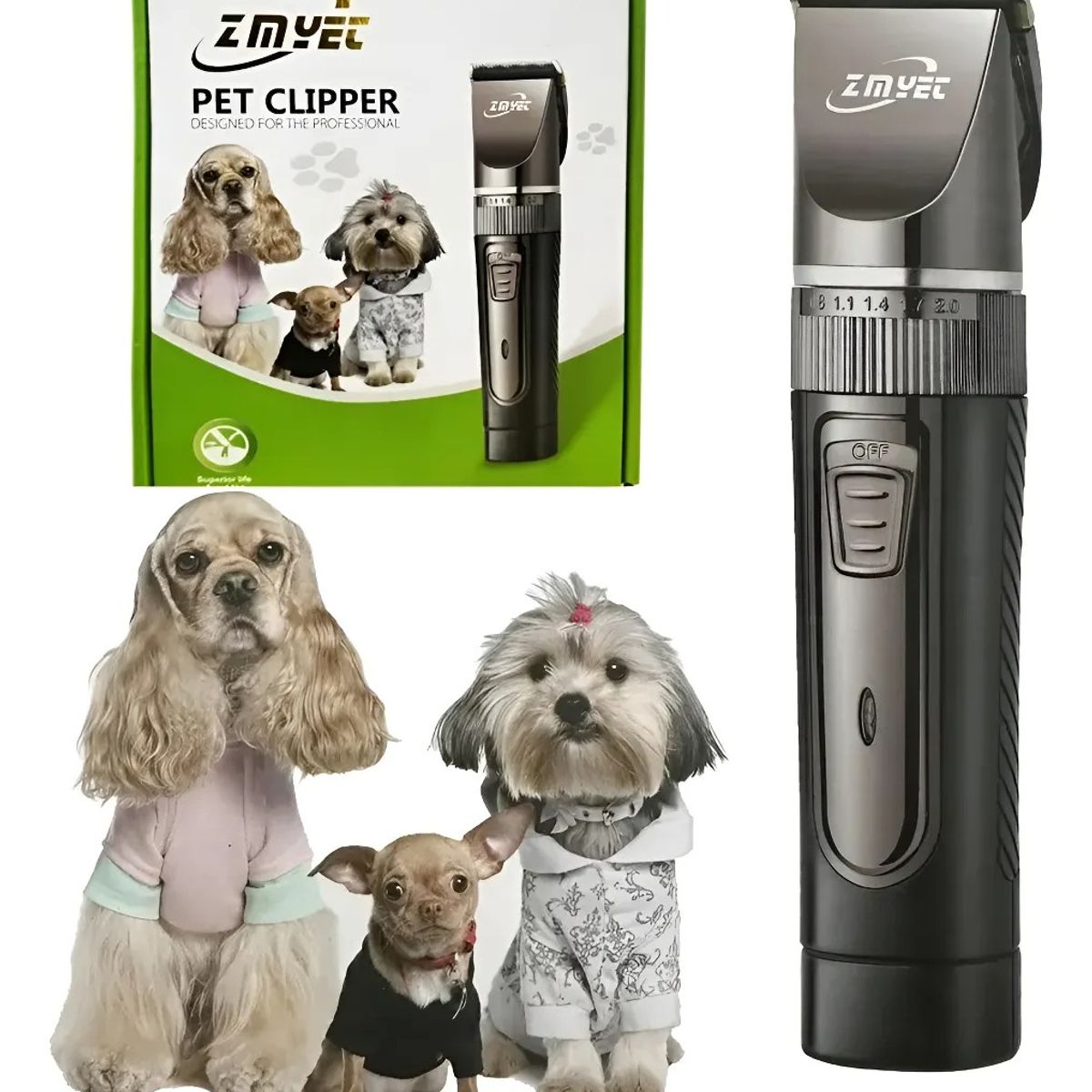 NO LOGO - Cortadora De Pelo Para Perros Maquina Corta Recargable Usb