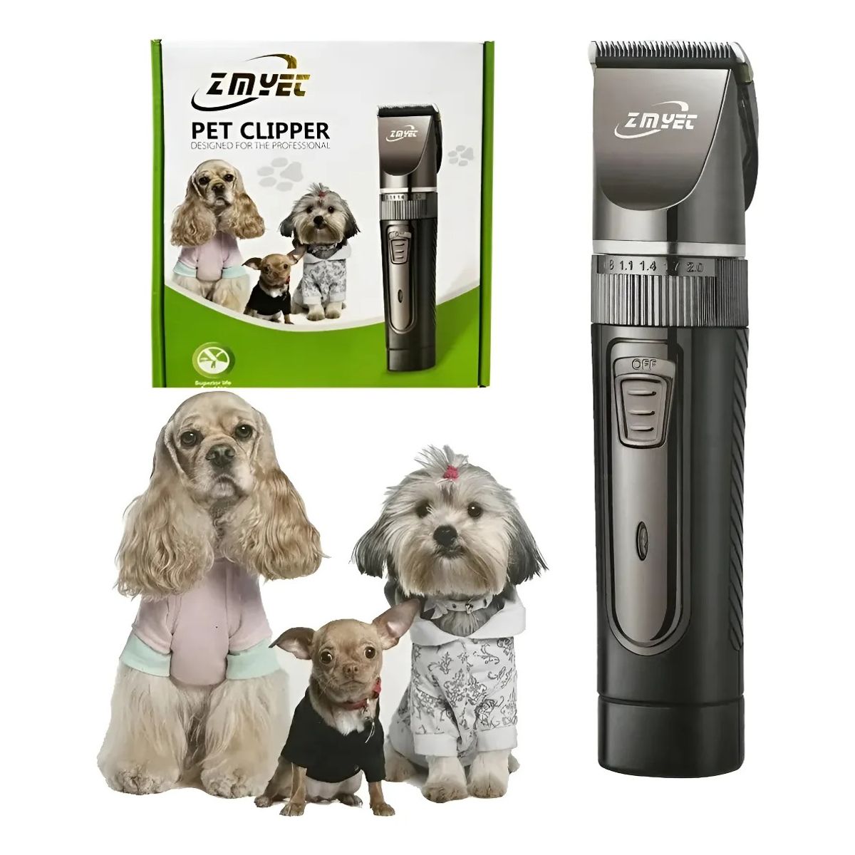 NO LOGO - Cortadora De Pelo Para Perros Maquina Corta Recargable Usb